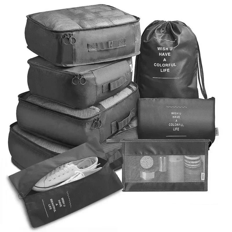 Pochette Voyage Ensemble De 7 Pièces Noir