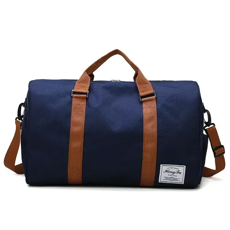 Sac polochon de sport en nylon avec poche à chaussures