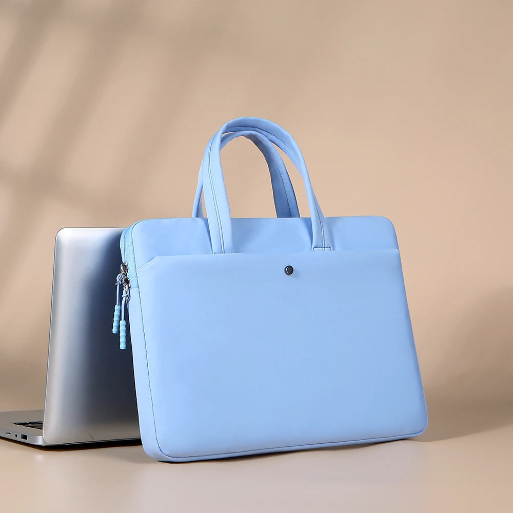 Housse pour ordinateur portable vert menthe en nylon résistante à l’eau, 13 à 16 pouces