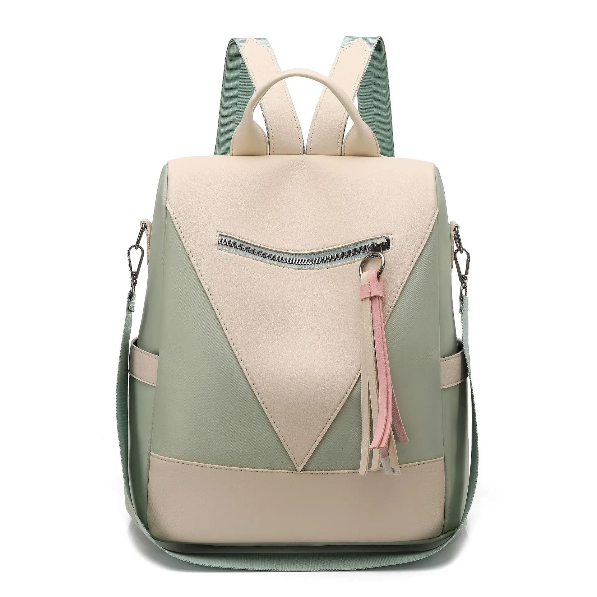 Sac À Dos Femme Ville Rose En Nylon