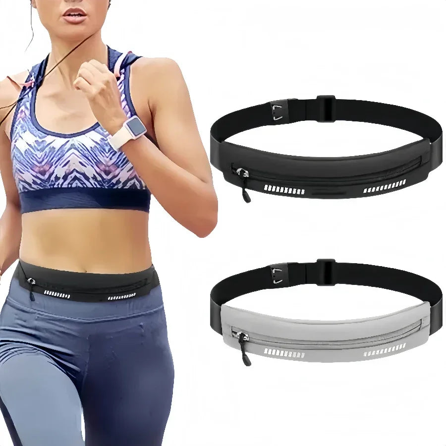 Ceinture de course unisexe résistante à l’eau avec poche téléphone