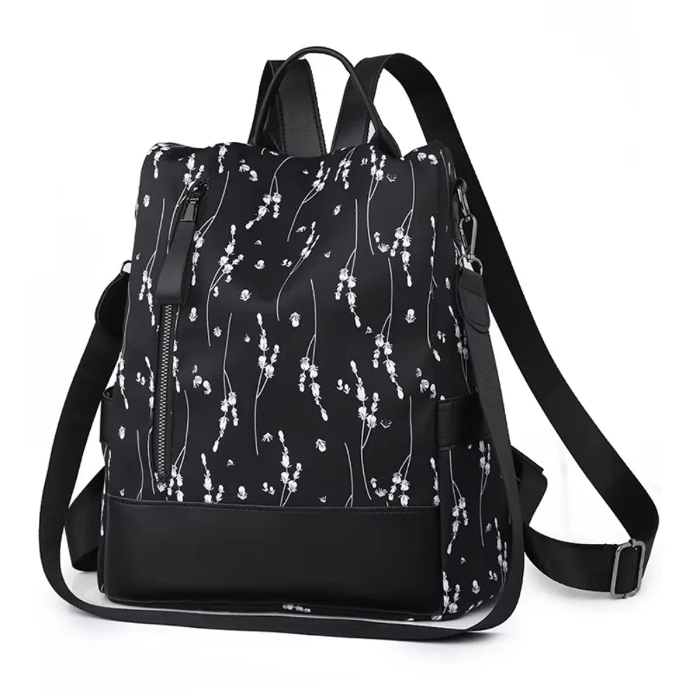 Sac À Dos Toutes Saisons Imprimé Floral En Tissu Oxford