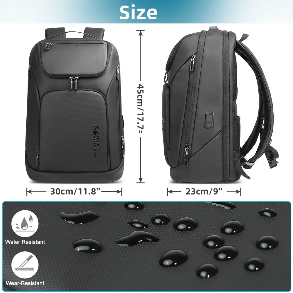 Sac À Dos Imperméable Avec Port USB Pour Ordinateur Portable