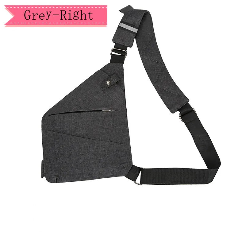 Sac poitrine homme imperméable en tissu Oxford à bandoulière croisée
