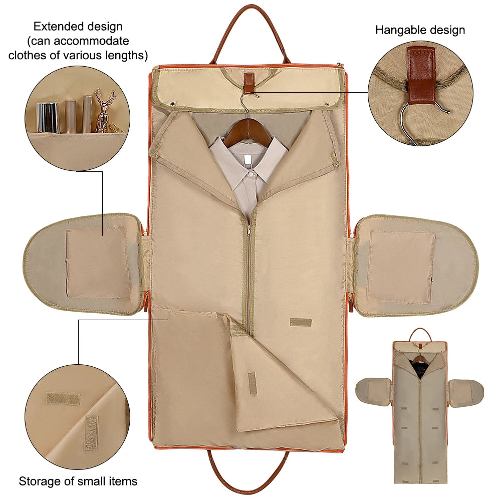 Sac polochon porte-vêtements pliable imperméable en PU pour voyage