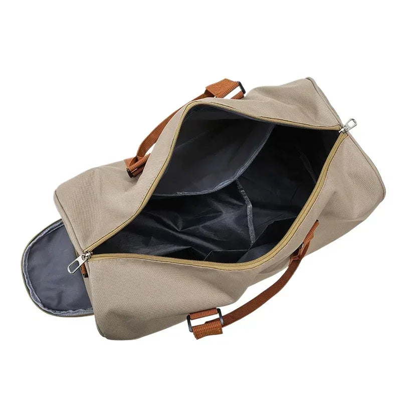Sac polochon de sport en nylon avec poche à chaussures