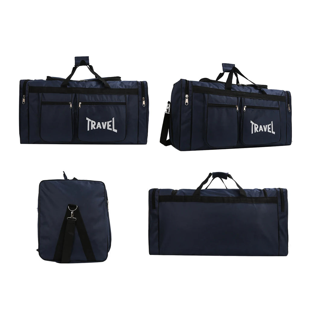 Sac de voyage pliable imperméable 80 L en nylon noir