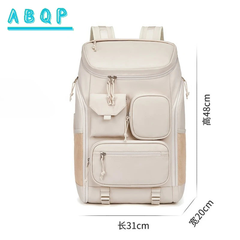 Sac À Dos Unisexe 36 À 55 L Beige Imperméable