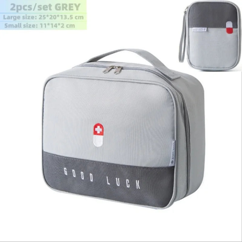 Trousse de premiers secours en polyester Oxford avec poignée et poche avant