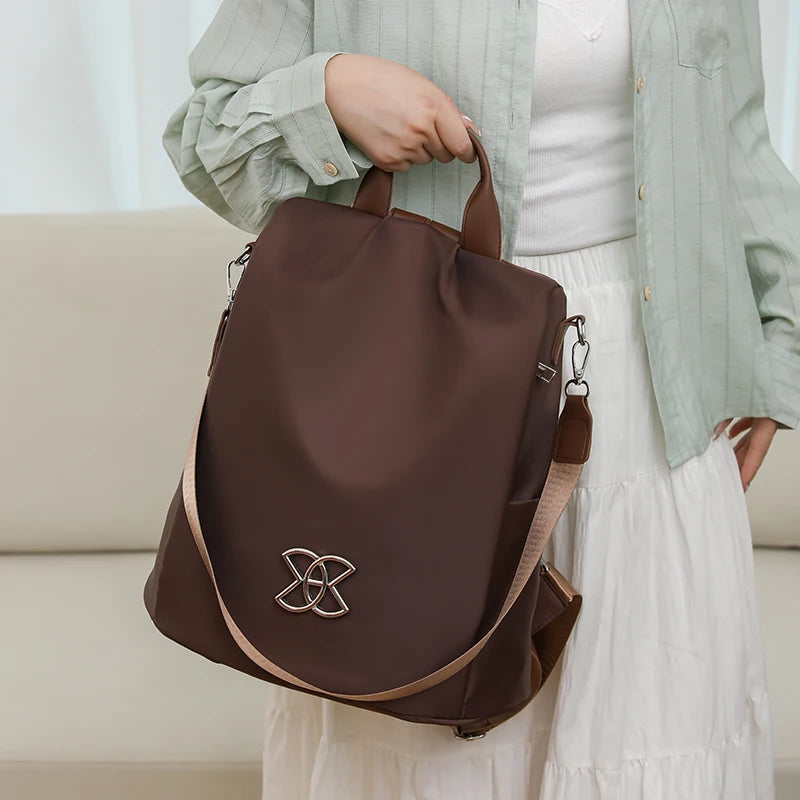 Sac À Dos Antivol Noir En Nylon