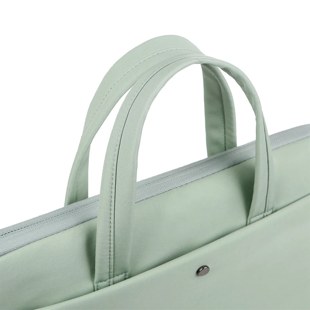 Housse pour ordinateur portable vert menthe en nylon résistante à l’eau, 13 à 16 pouces