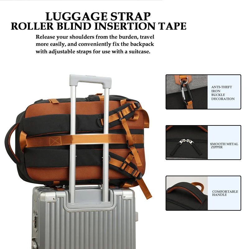 Sac À Dos De Camping Unisexe En Nylon Compartiment Déperlant