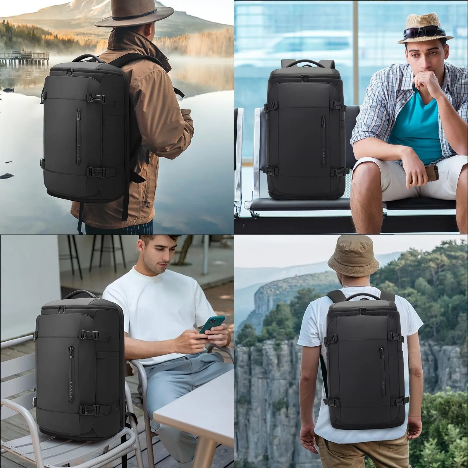 Sac À Dos Oxford Grande Capacité Compartiment À Chaussures