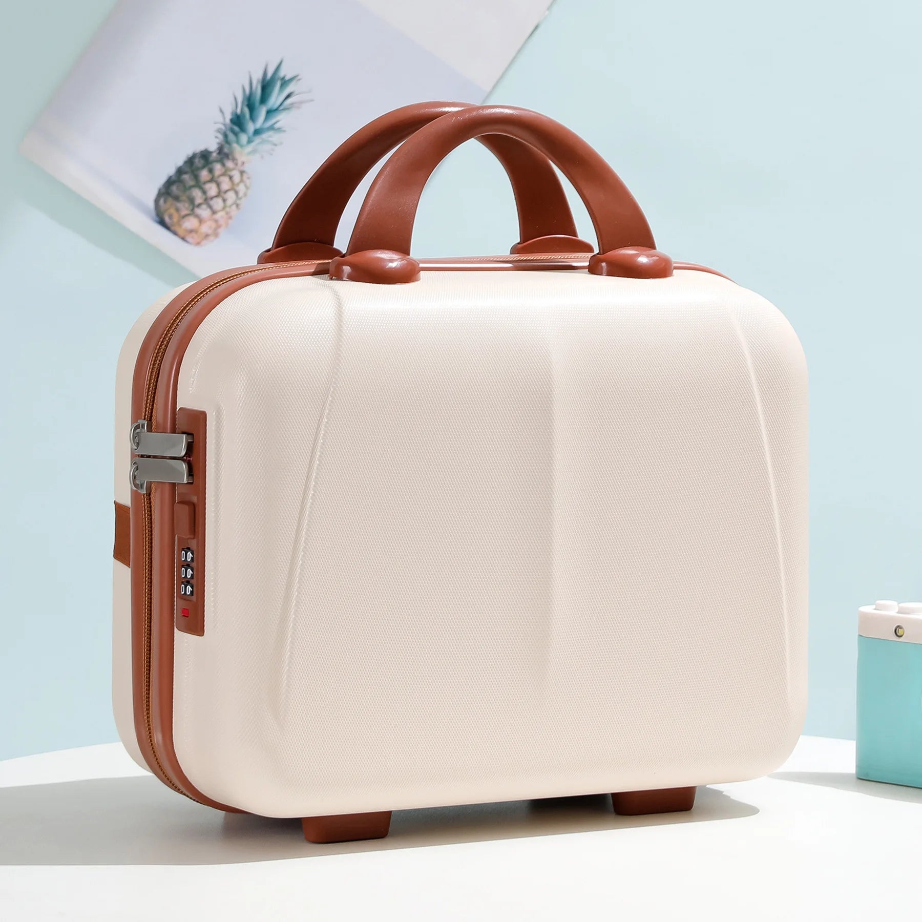 Trousse De Toilette Vanity Rigide En ABS Avec Serrure