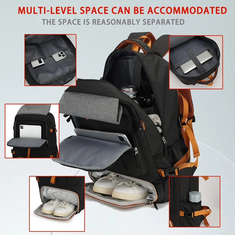 Sac À Dos De Camping Unisexe En Nylon Compartiment Déperlant