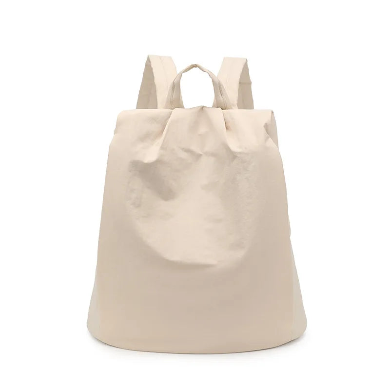 Sac À Dos Acétate Beige Avec Poche Latérale