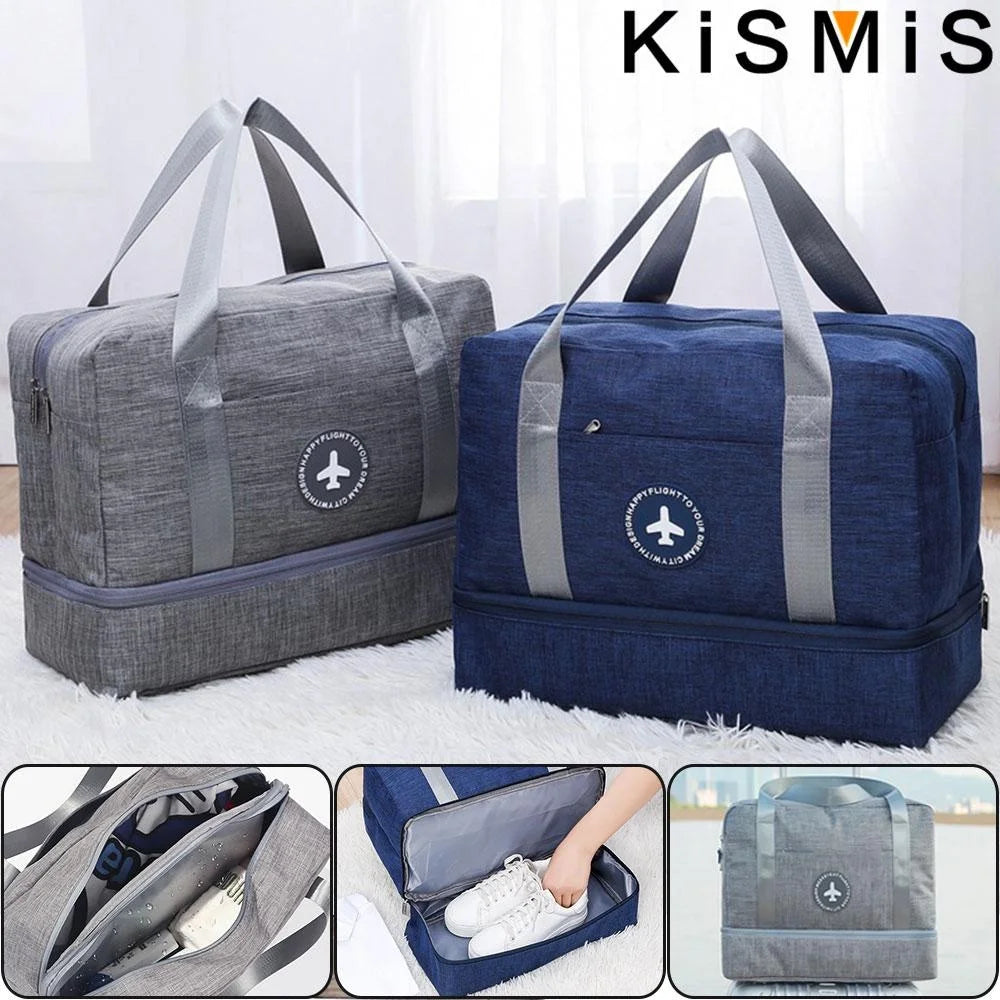 sac de voyage imperméable en tissu Oxford à séparation humide et sèche