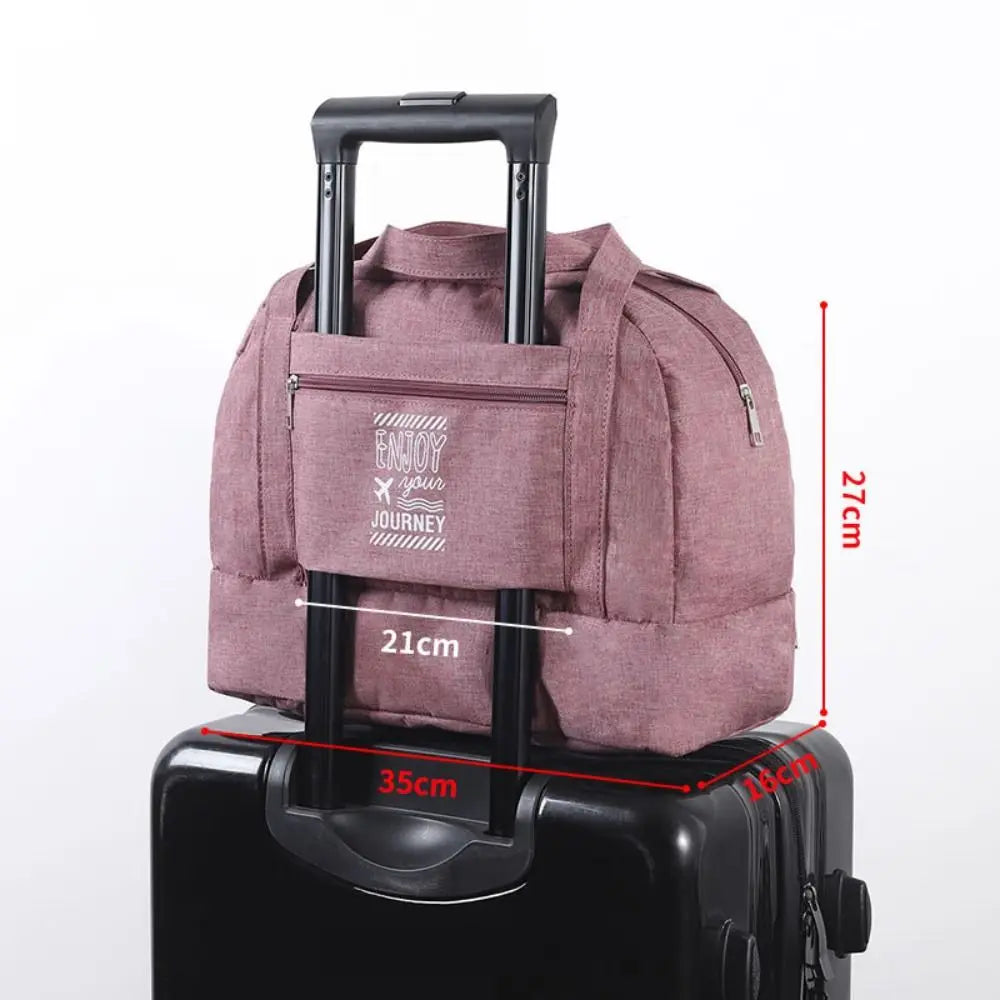 Sac de voyage femme gris en Oxford à compartiment humide et sec
