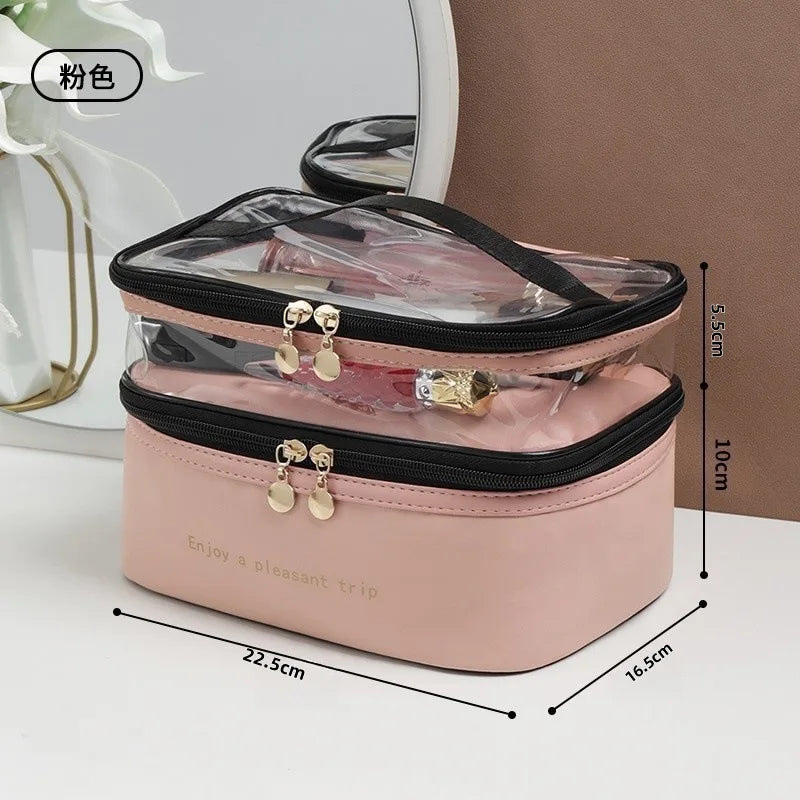 Trousse De Toilette Double Compartiment Transparent