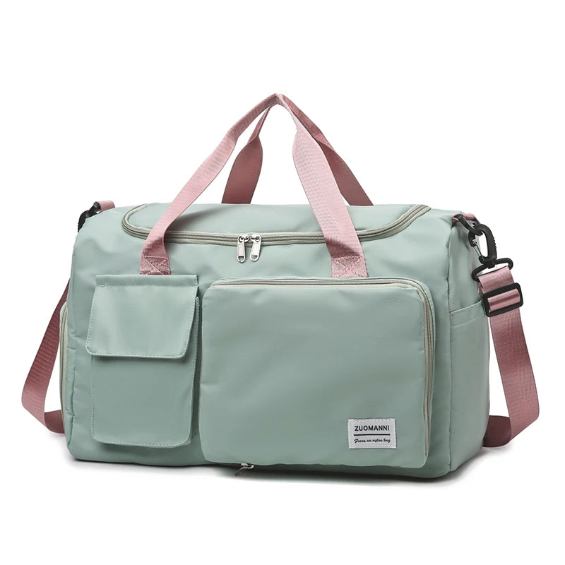 Sac polochon de voyage femme lilas 35 L avec compartiment à chaussures