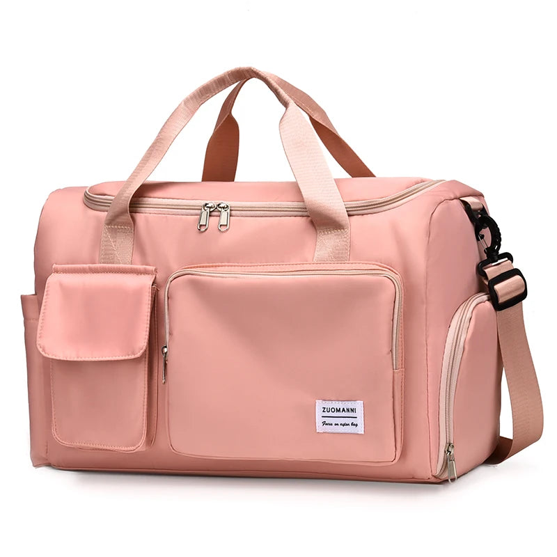 Sac polochon de voyage femme lilas 35 L avec compartiment à chaussures
