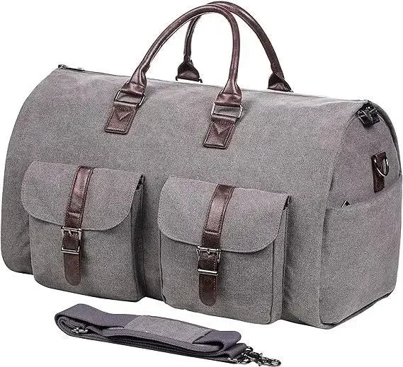Sac polochon convertible noir pour homme en polyuréthane, voyage d'affaires