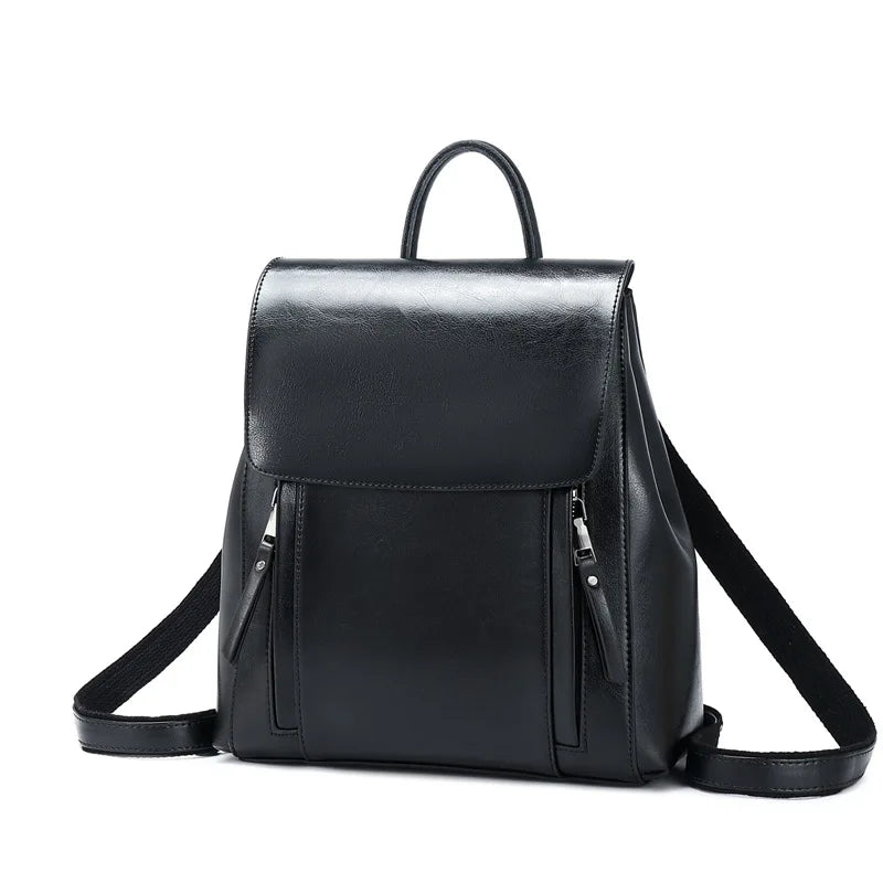 Sac À Dos Cuir Femme Véritable Marron