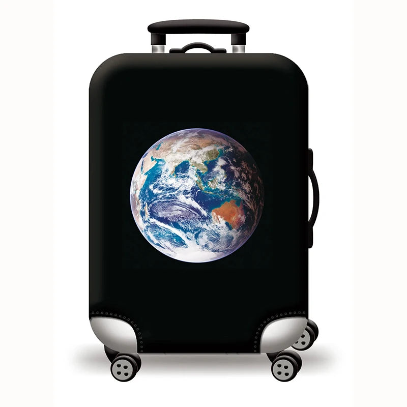 Housse de valise extensible imprimé voyage 18 à 32 pouces