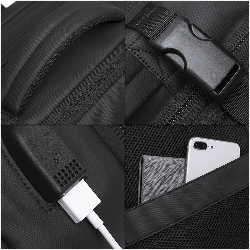 Sac À Dos Imperméable Homme Extensible Avec Port USB