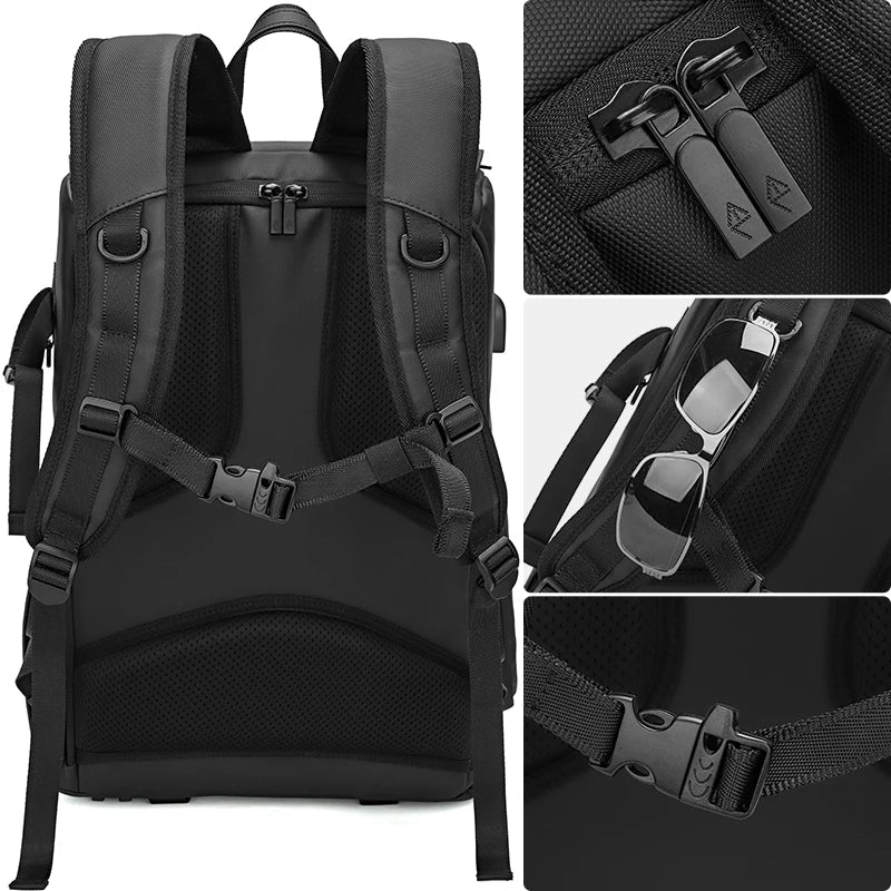 Sac À Dos Polyester Noir Double Bretelle