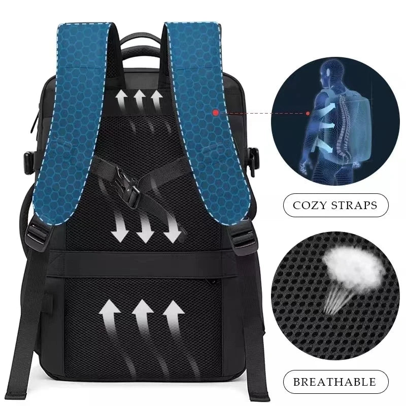 Sac À Dos Imperméable Homme Extensible Avec Port USB