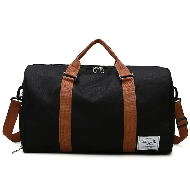 Sac polochon de sport en nylon avec poche à chaussures