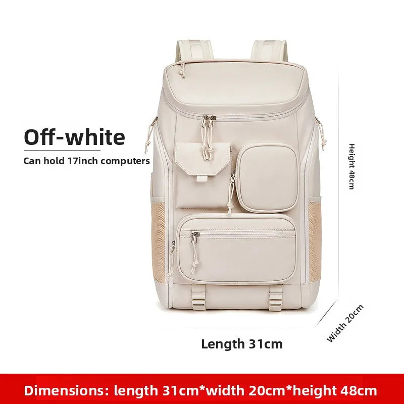Sac À Dos Unisexe 36 À 55 L Beige Imperméable