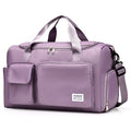 Sac polochon de voyage femme lilas 35 L avec compartiment à chaussures