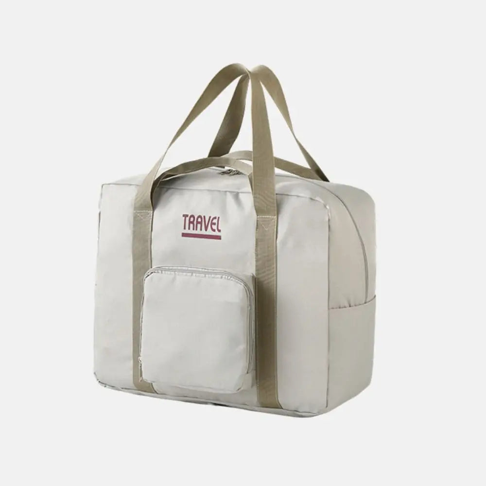 Sac de voyage beige imperméable en tissu Oxford cationique 45 × 35 × 19 cm