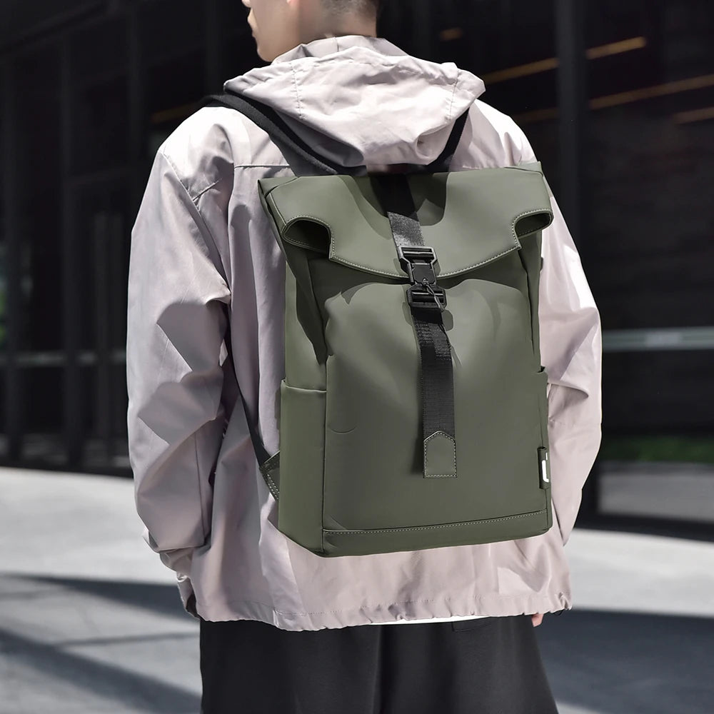 Sac À Dos PVC Imperméable Rabattable À Boucle