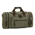 Sac polochon de voyage marron en toile avec bandoulière