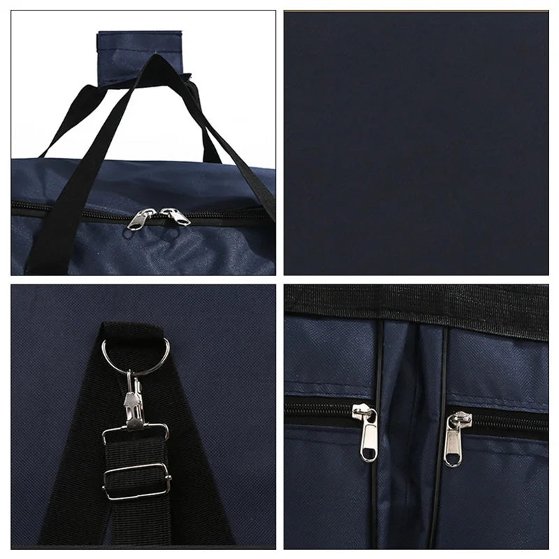 Sac de voyage pliable imperméable 80 L en nylon noir