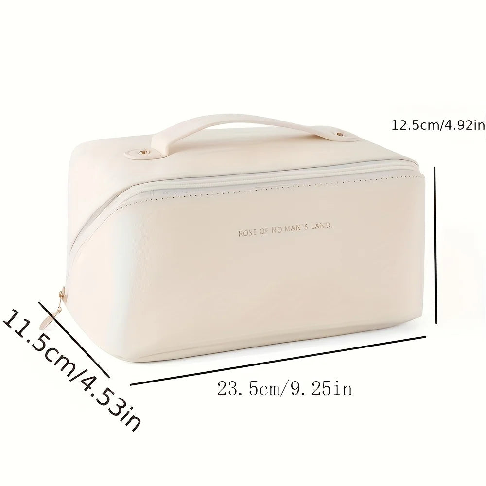 Trousse De Toilette Pour Femme Compartimentée Beige