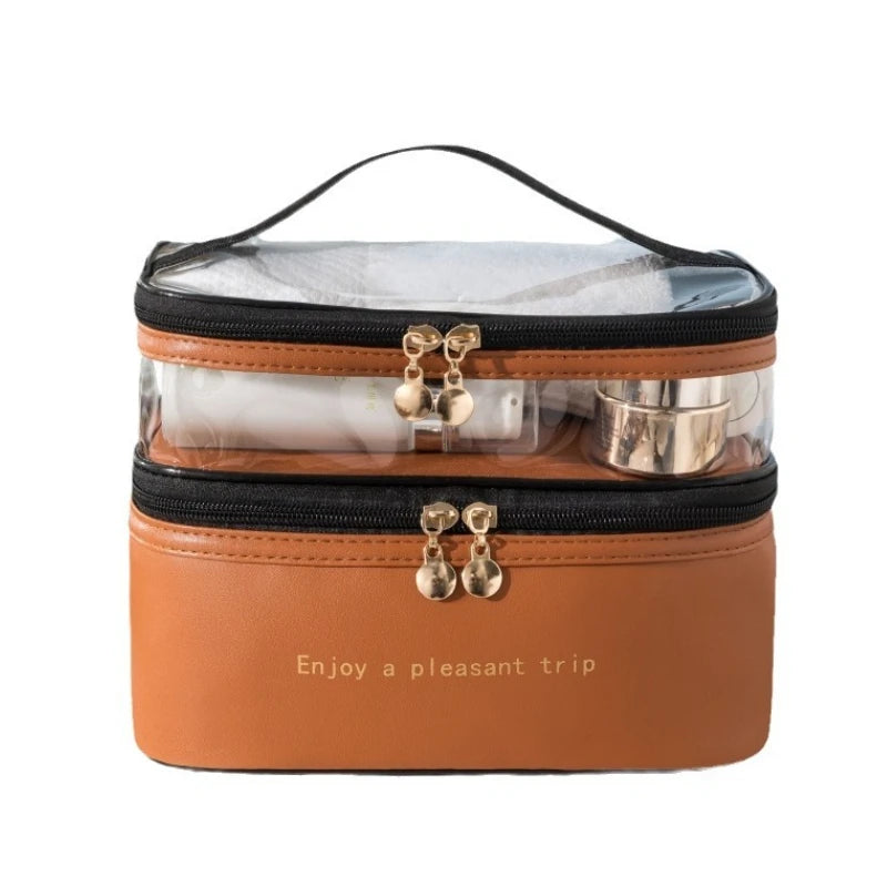 Trousse De Toilette Double Compartiment Transparent