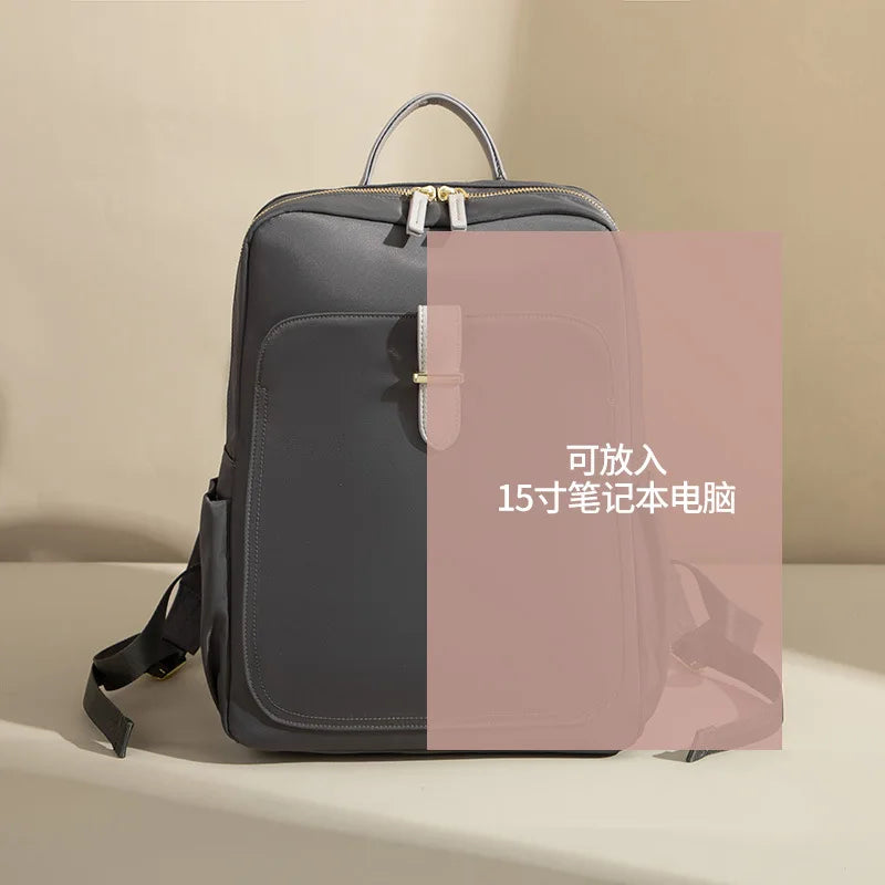 Sac À Dos En Nylon Avec Poche Frontale Pour Ordinateur
