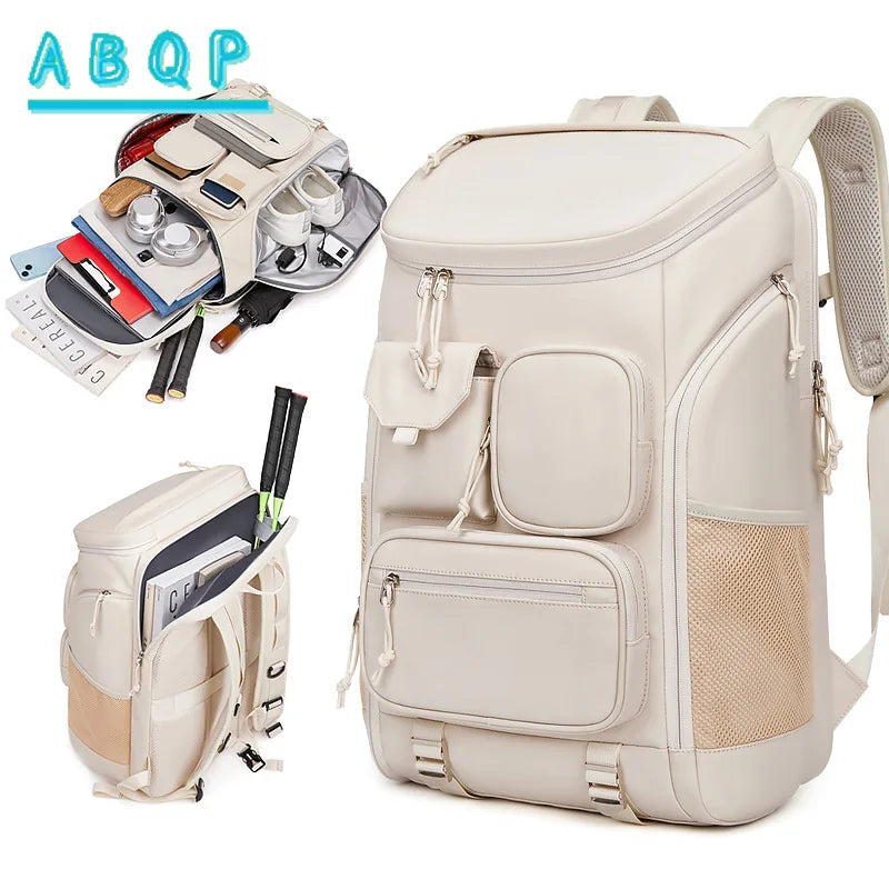Sac À Dos Unisexe 36 À 55 L Beige Imperméable