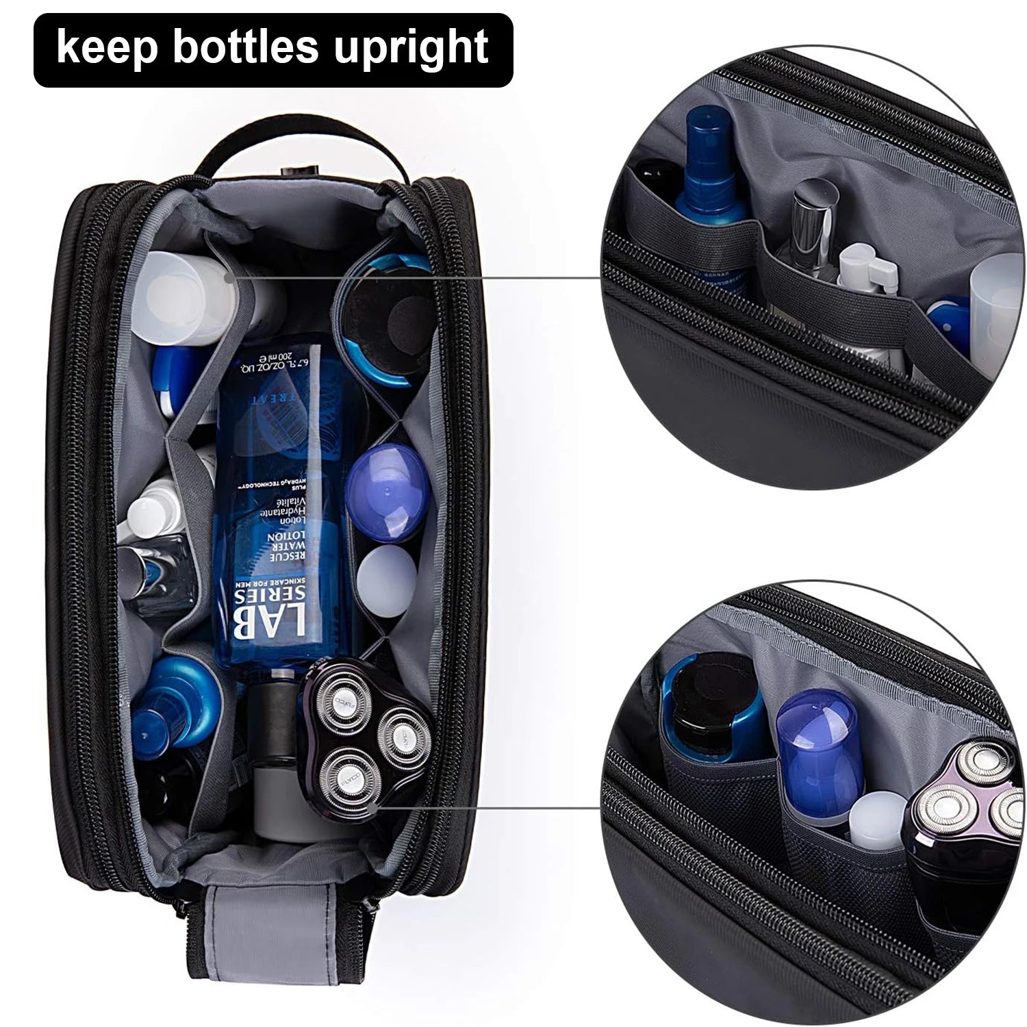 Grande Trousse De Toilette Homme Résistant À L'Eau Double