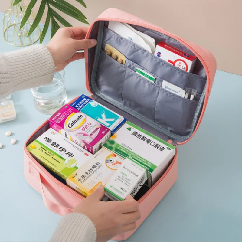 Trousse de premiers secours en polyester Oxford avec poignée et poche avant