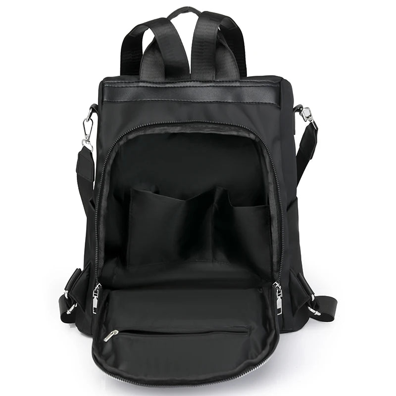 Sac À Dos Antivol Noir En Nylon