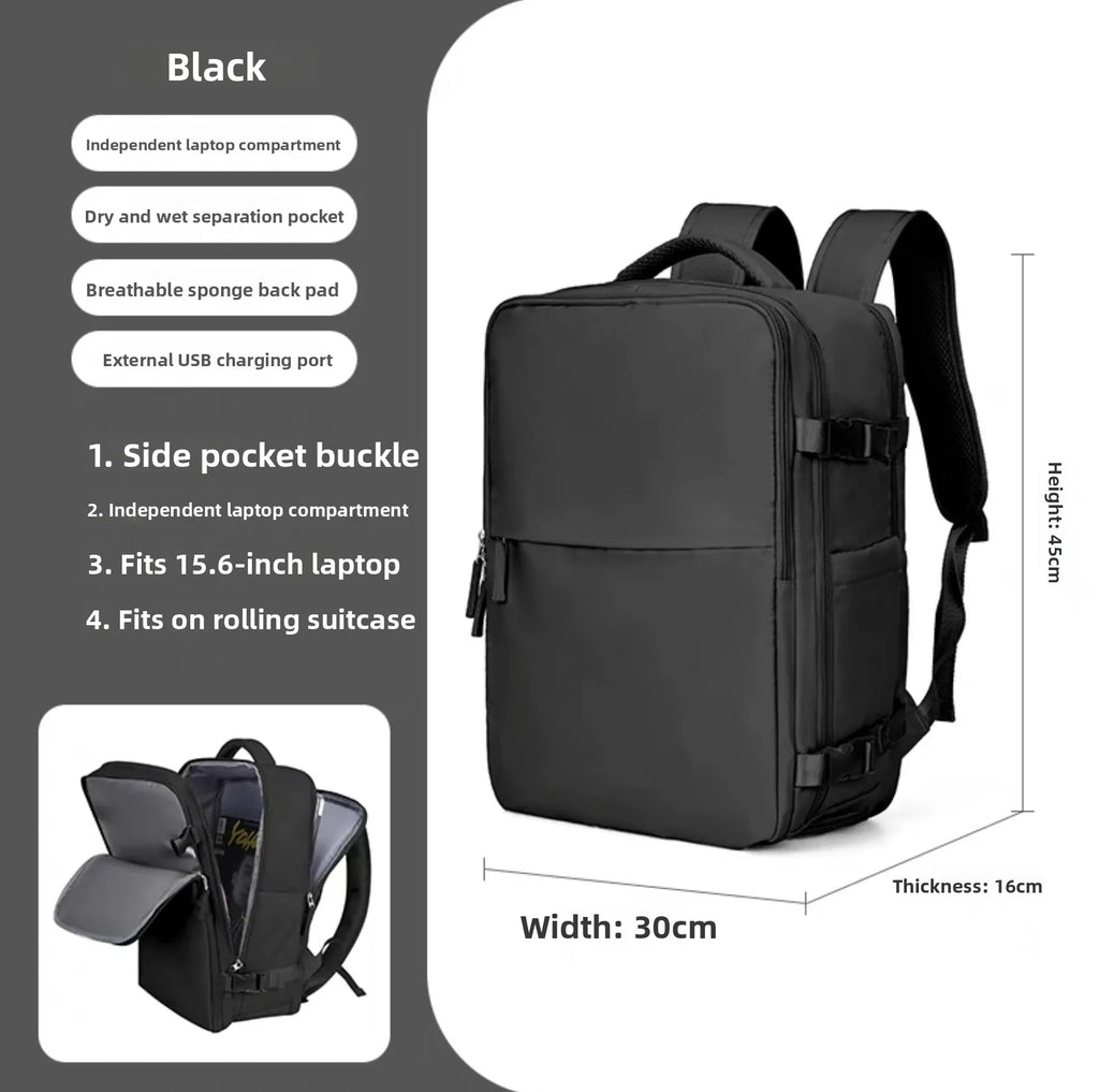 Sac À Dos De Voyage Avec Port USB Imperméable En Tissu