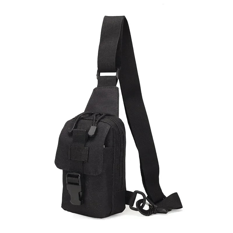 Sac poitrine EDC unisexe Oxford 800D imperméable à poches zippées