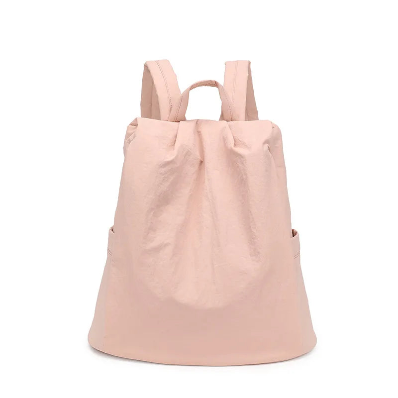Sac À Dos Acétate Beige Avec Poche Latérale