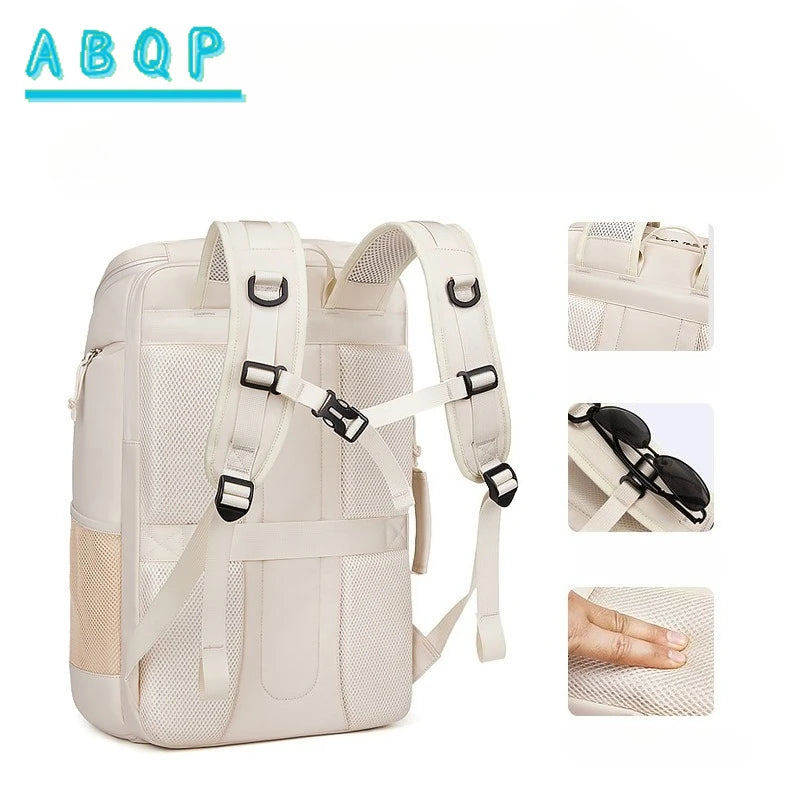Sac À Dos Unisexe 36 À 55 L Beige Imperméable