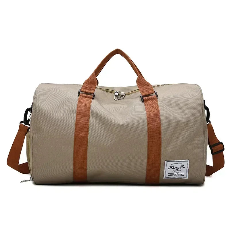 Sac polochon de sport en nylon avec poche à chaussures